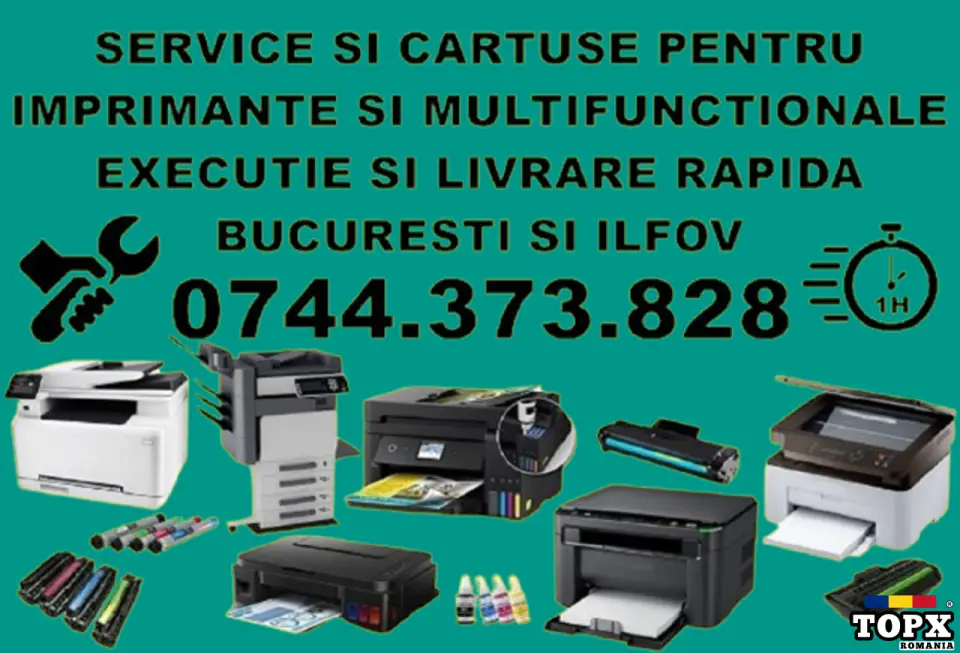 Reparații imprimante și copiatoare Sector 2 București – Service rapid B2B Ilfov