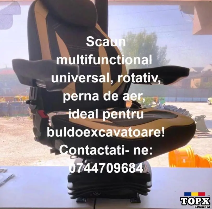 Scaun multifunctional buldoexcavatoare rotativ perna de aer cu compresor