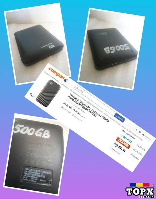 USB 3.0 Hard disk extern 500GB WD My Passport