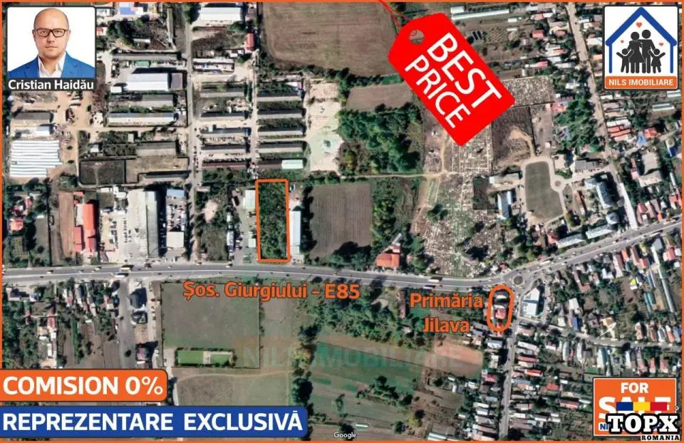 Teren 4967mp | Intravilan | Utilitati | Jilava - Sos. Giurgiului - E85