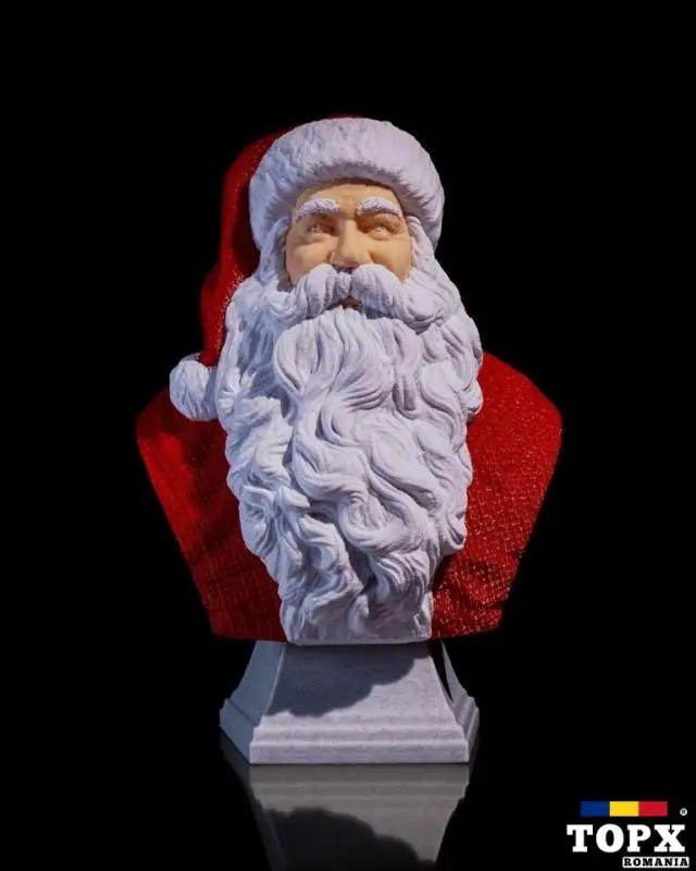 Statueta Bust Mos Craciun - 17 cm