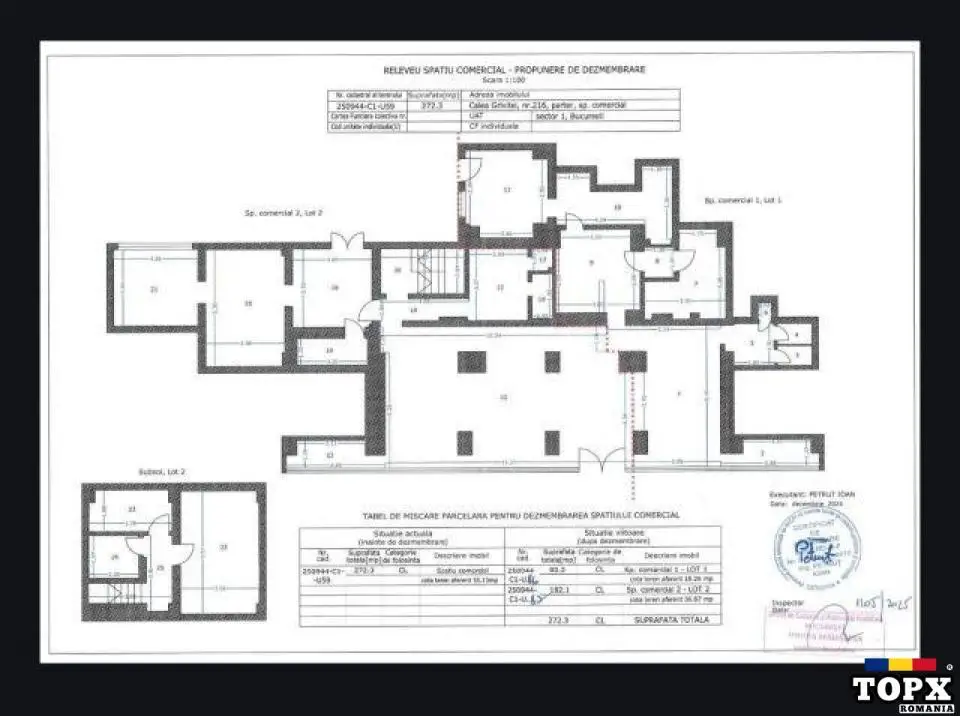 Inchiriez spatiu comercial, 272mp, Calea Grivitei, 4.600euro
