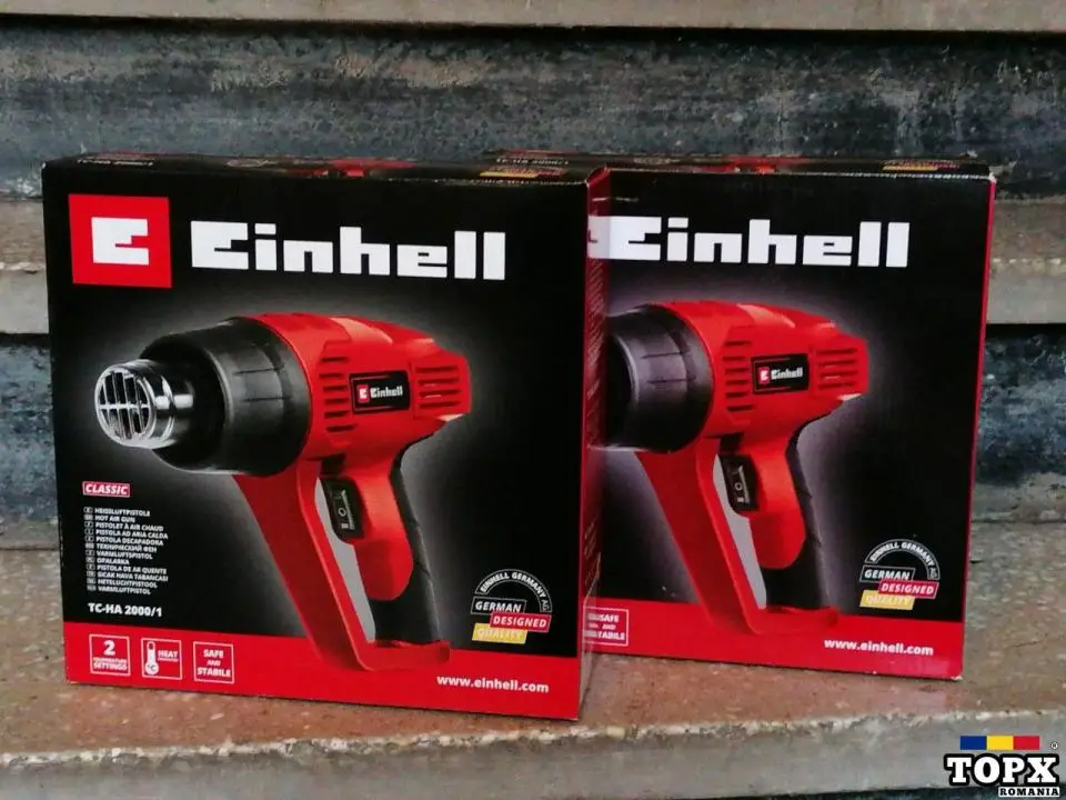 Vand doua pistoale cu aer cald Einhell,2000W,acc.,noi(nefolosite,sigilate),garantie!