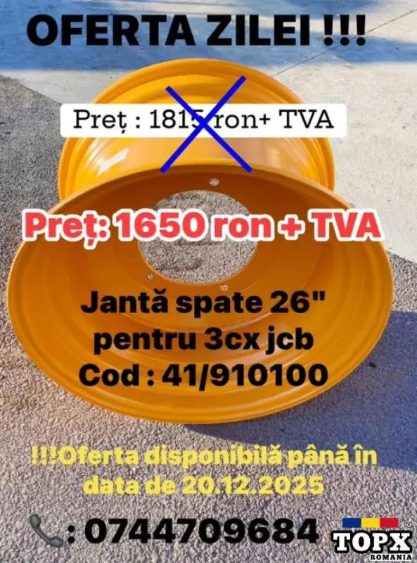 Janta de 26 pentru 3cx jcb oferta cod 41/910100