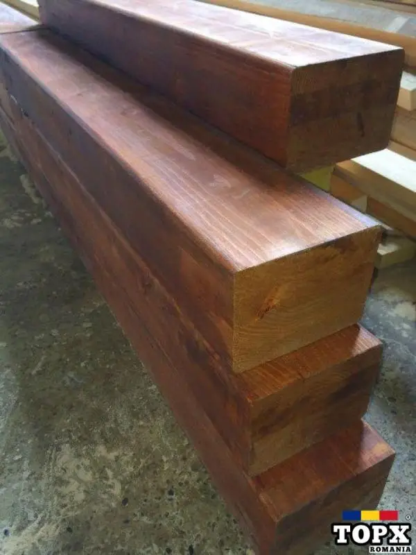 Grinzi lamelare din lemn stratificate incleiate cu adeziv de umiditate