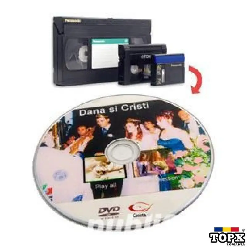 Transfer filmari de pe casetele video pe suport DVD, stick-uri, sau harddiskuri externe