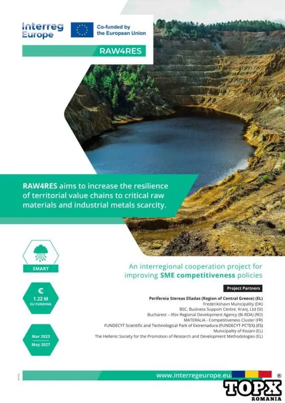 ADR BI implementează proiectul Interreg Europe – RAW4RES