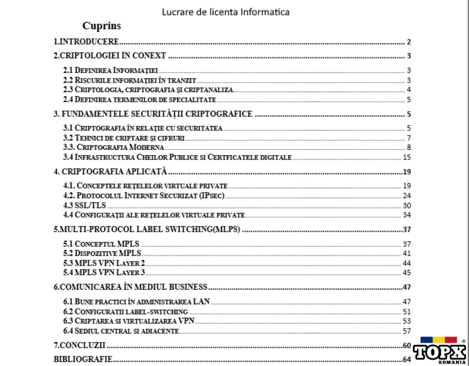 Lucrare de licenta la Informatica