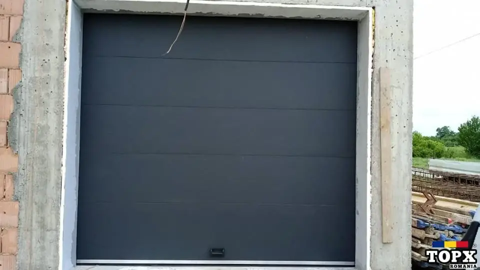 Usa de garaj sectionala Gri Antracit