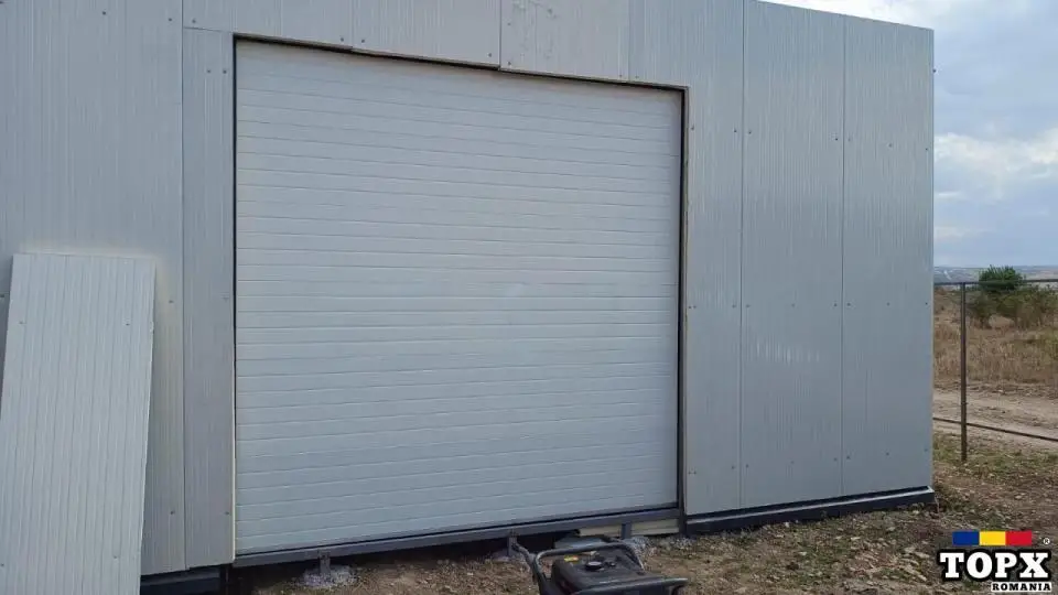 Usa de garaj sectionala Alb Liniat