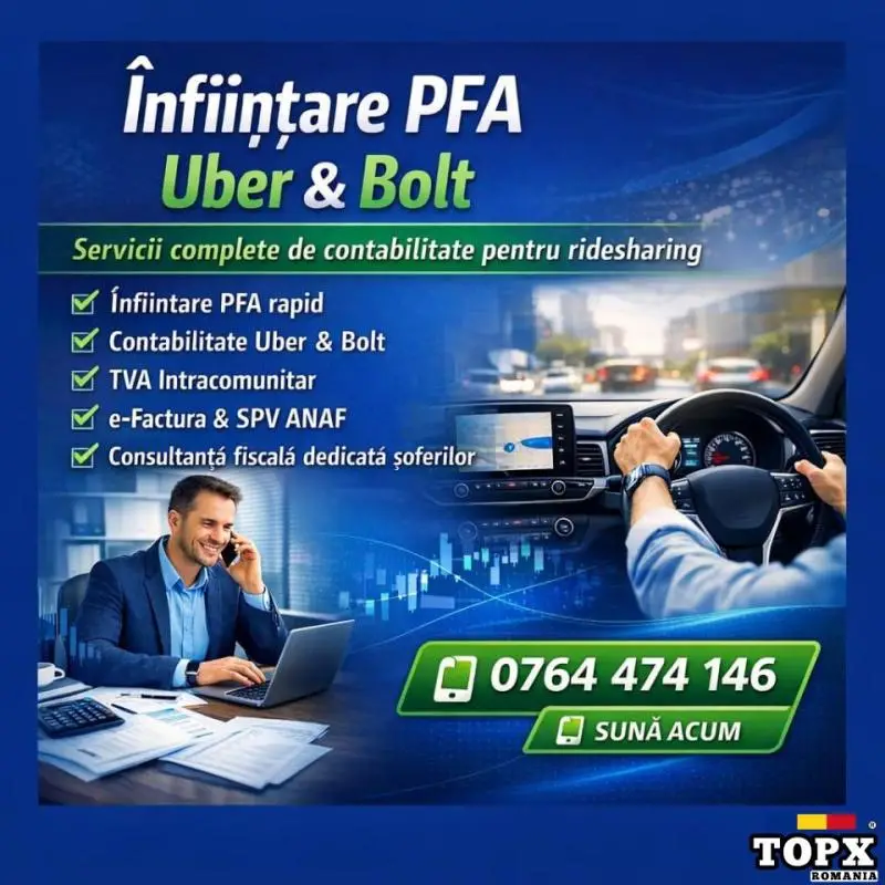Contabilitate Bolt + Uber + Pfa