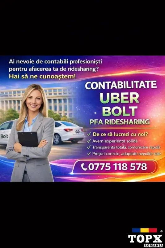 Infiintare PFA Uber Bolt , ARR ,management contabilitate