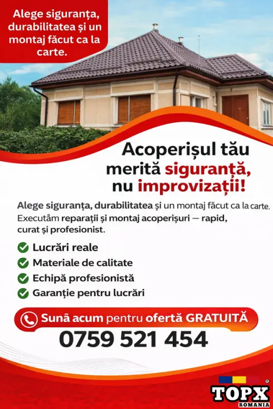 Acoperișuri Tabla BILKA Reparații Acoperișuri