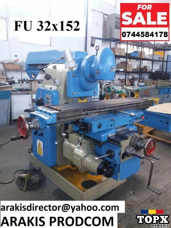 Vand diferite masini unelte, freze FU 36PM, FU 32, FUS 22, FUS 32, morteze M200, M320 etc.