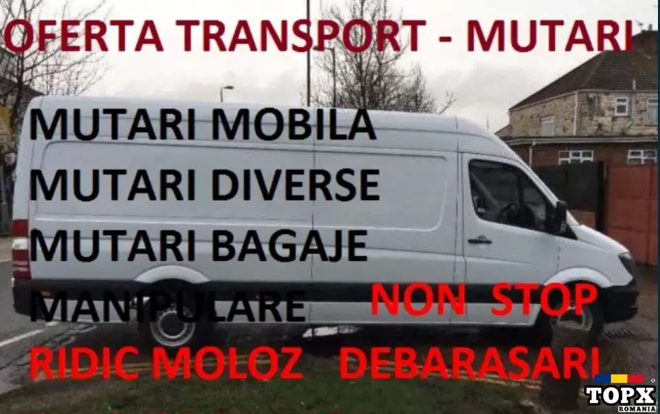 Transport Marfa Mutari Debarasari mobila Ridic moloz duba Timisoara