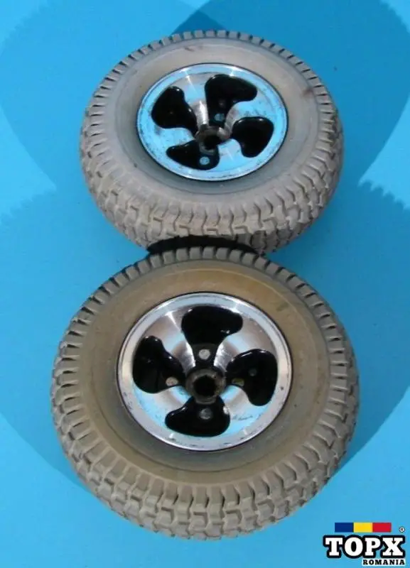 Roata originala cu cauciuc si camera pentru 13x5.00-6