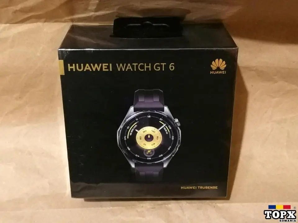 Smartwatch Huawei Watch GT 6,46MM,Black Strap si Stainless Steel Case,NOU,SIGILAT,GARANTIE!