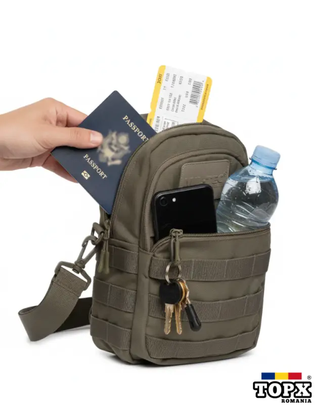 www⚫autenticshop⚫ro - Rucsac de Umar MILTEC Tolba Urbana Stil Militar Verde Inchis 13726801