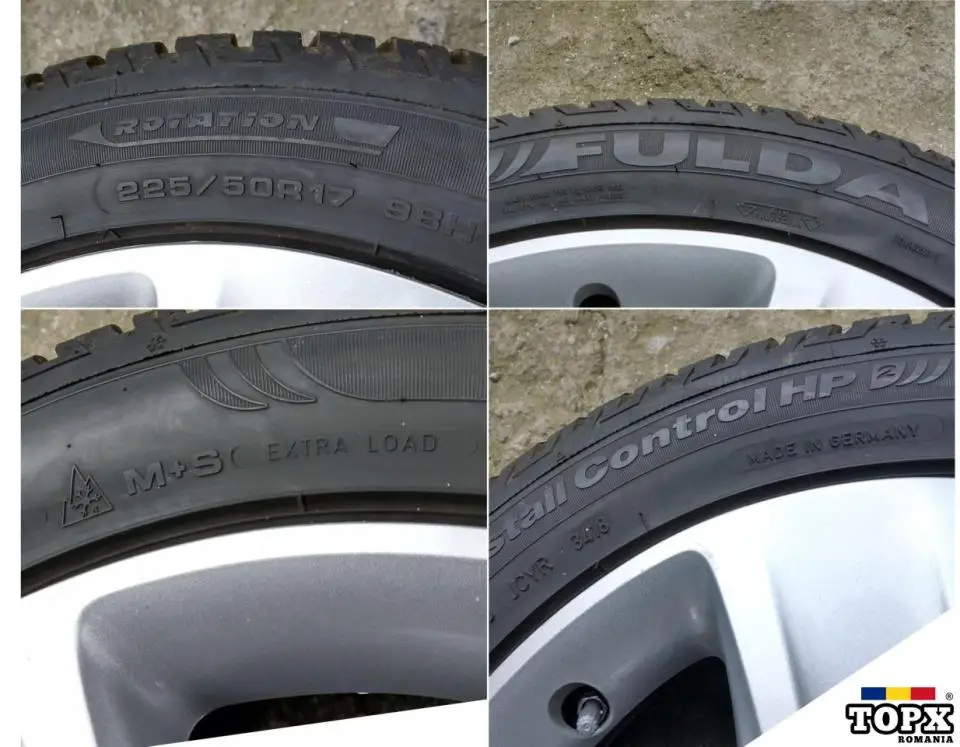 Jante Opel Astra Insignia R17 Cauciucuri Dunlop 225 50 R17 -7.4 mm - 8