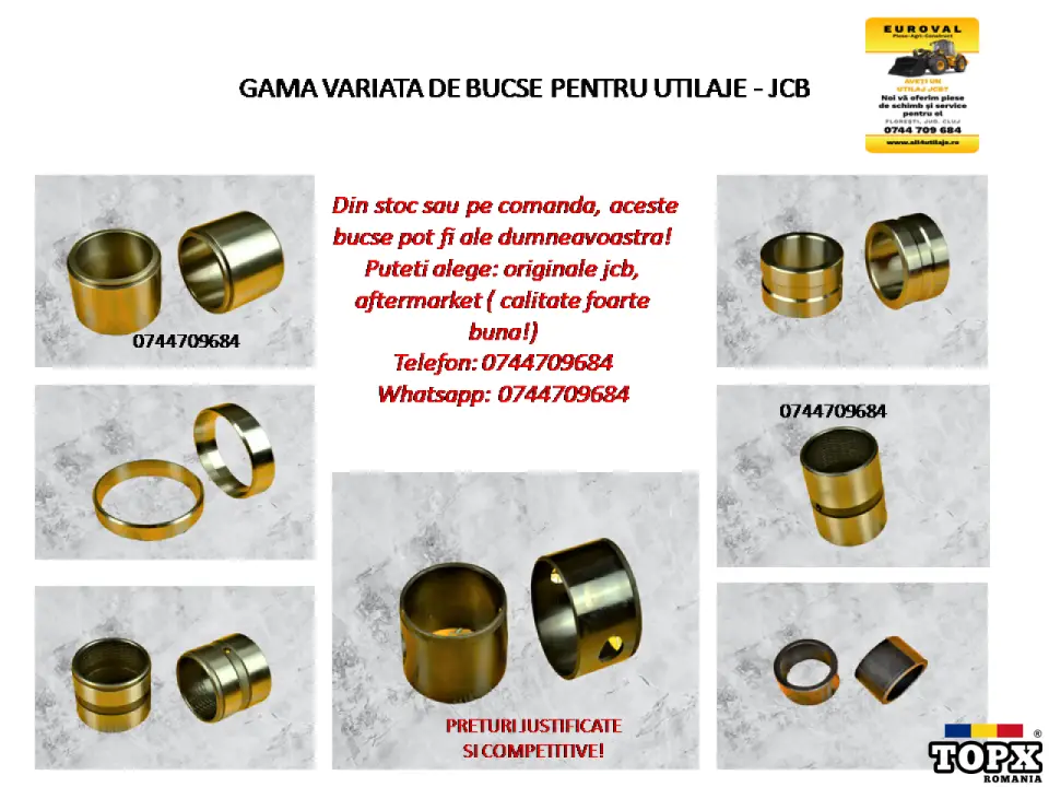 Bolturi si bucse pentru 3cx si 4cx jcb