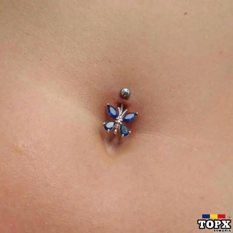 Pierce Buric Fluturas Aur Alb 18k cu Safire Albastre 2.50ct AED182549 - 7