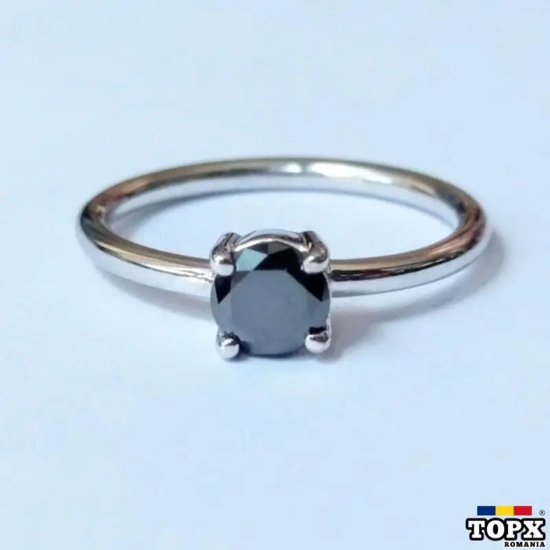 Inel Fantasy Aur Alb 18k cu Diamant Natural Negru 0.54ct AED192822 - AED192822