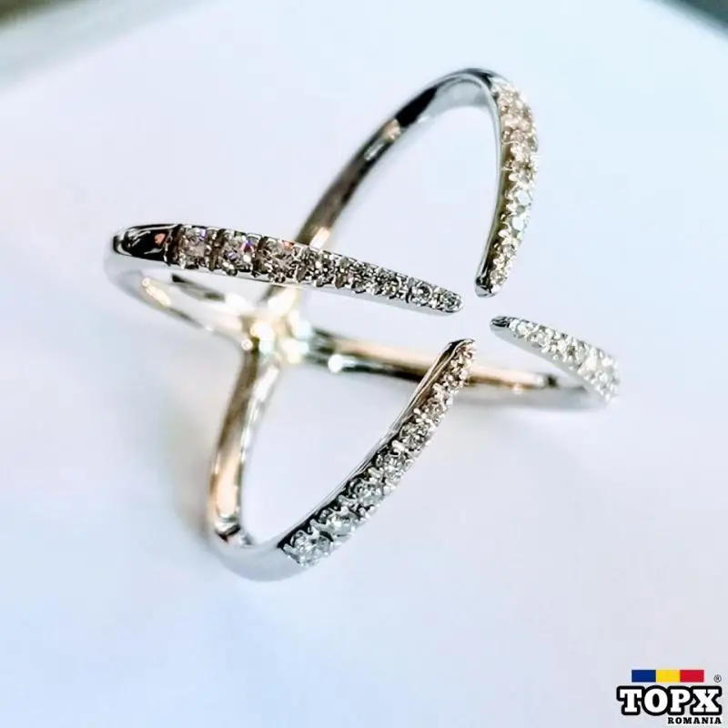 Inel Aur Alb 18k X Diamonds AED203010 - AED203010