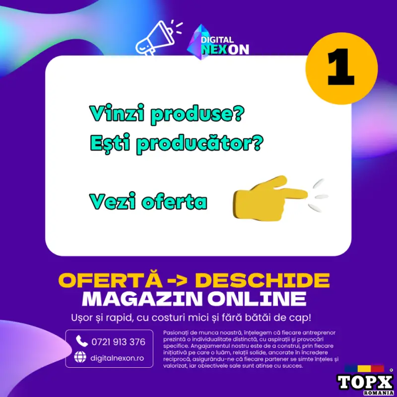 Realizăm magazine online la cheie
