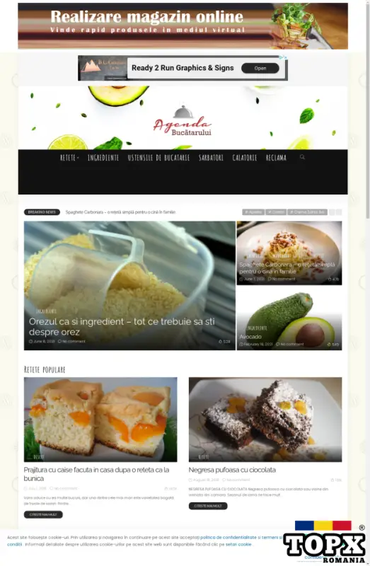 Blog culinare de vanzare