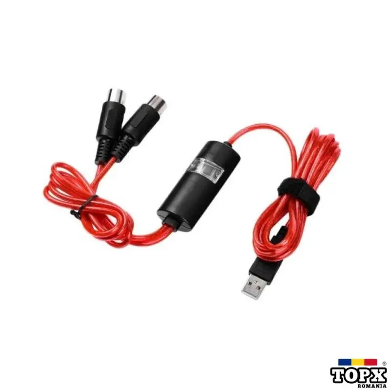 Cablu adaptor USB la MIDI IN - OUT tastatura muzicala  orga MAC WIN 10
