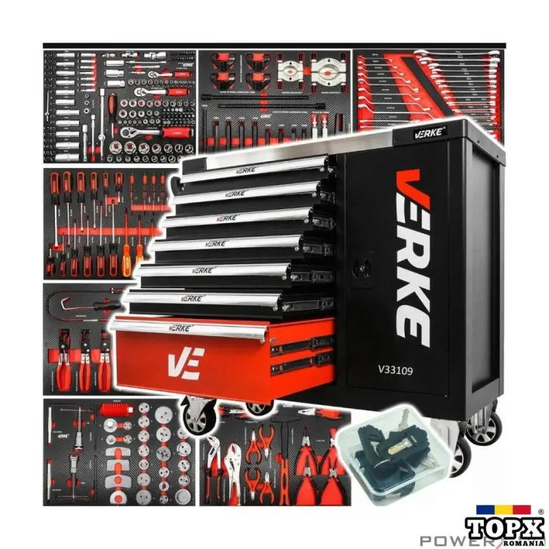 Dulap Scule Complet Echipat 306 piese Verke