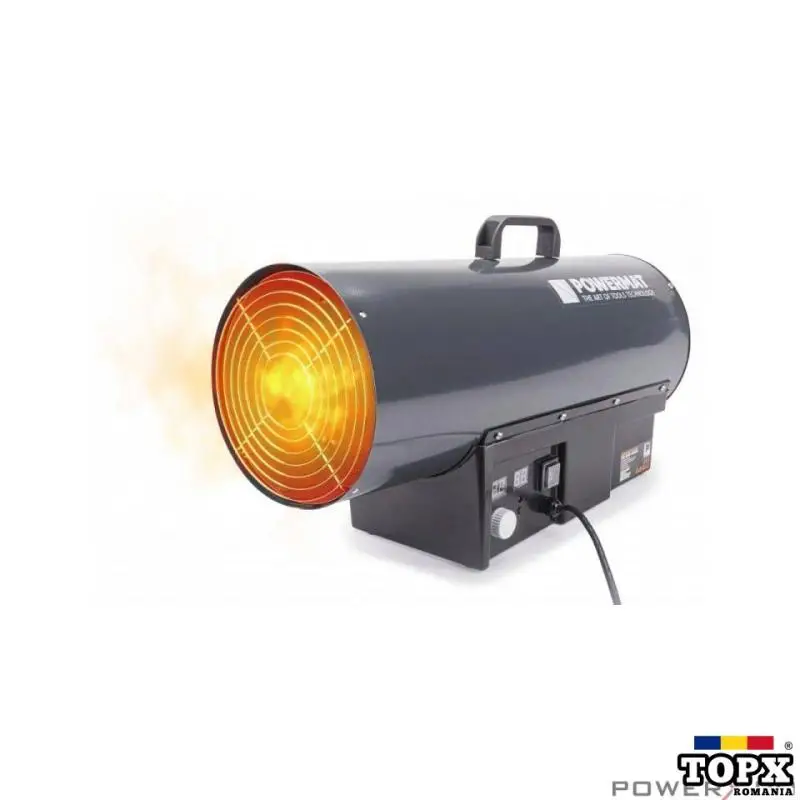 Tun Caldura pe Gaz cu termostat 65 KW Incalzitor Industrial Powermat