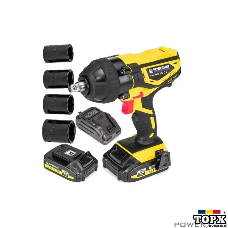 Pistol impact acumulator 20V  2Ah  450Nm  Powermat