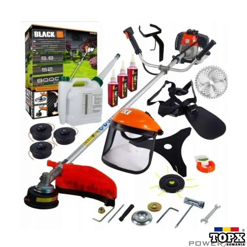 Set motocoasa  motocositoare pe benzina pachet XXL 5.8cp Black