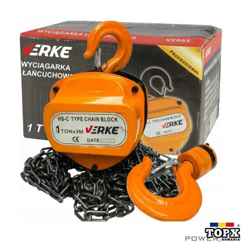 Macara  palan manual cu lant 1000 kg  1 tone Verke
