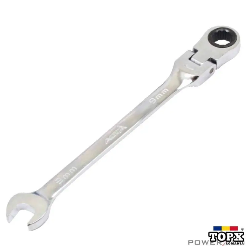 Cheie combinata  fixa si inelara cu clichet  9 mm  articulara  Asta