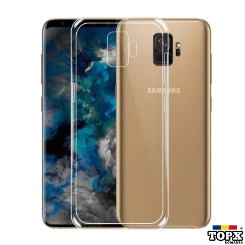 Husa Elegance Luxury slim TPU transparent pentru Samsung S9 Plus