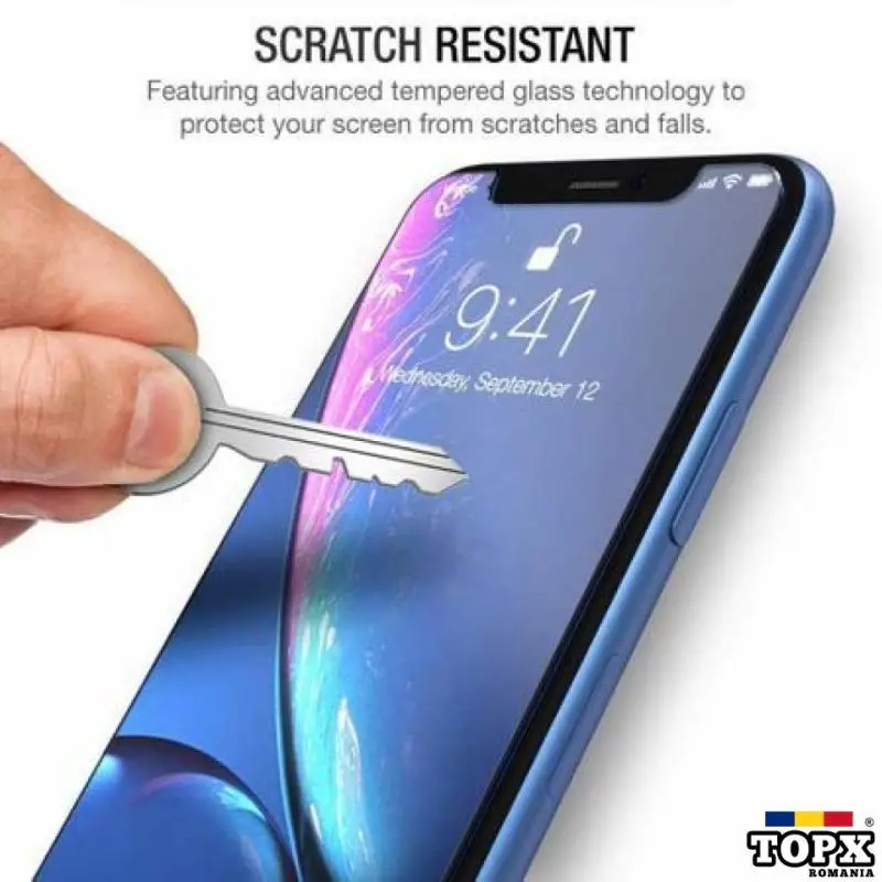 Folie de sticla  case friendly GloMax  pentru Apple iPhone X  Clear