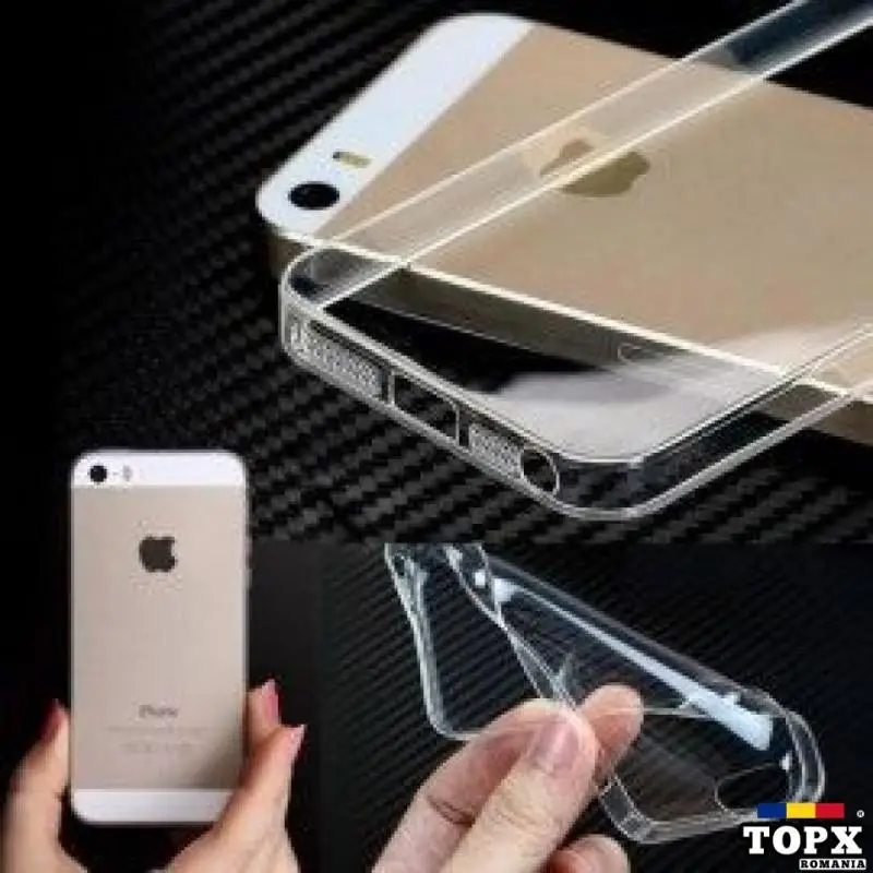 Husa slim pentru iPhone 5 5S 5C SE TPU 0.3mm Transparenta