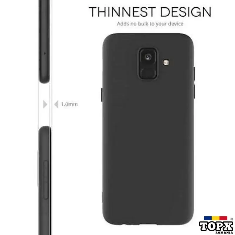 Husa pentru Samsung Galaxy A6 Plus 2018  GloMax Perfect Fit  Negru