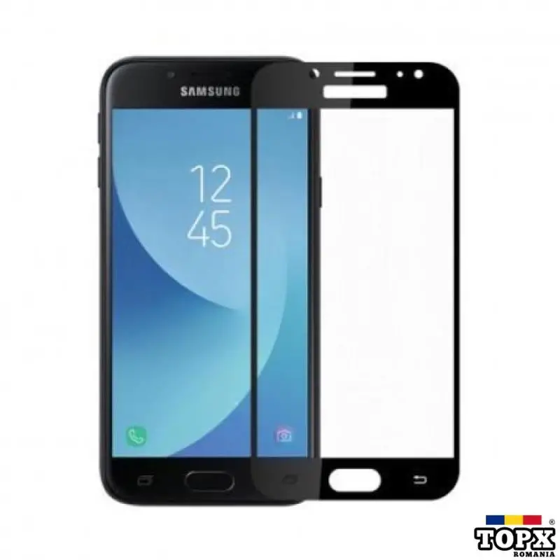 Folie protectie tempered glass premium pentru Galaxy j7 2017 Negru