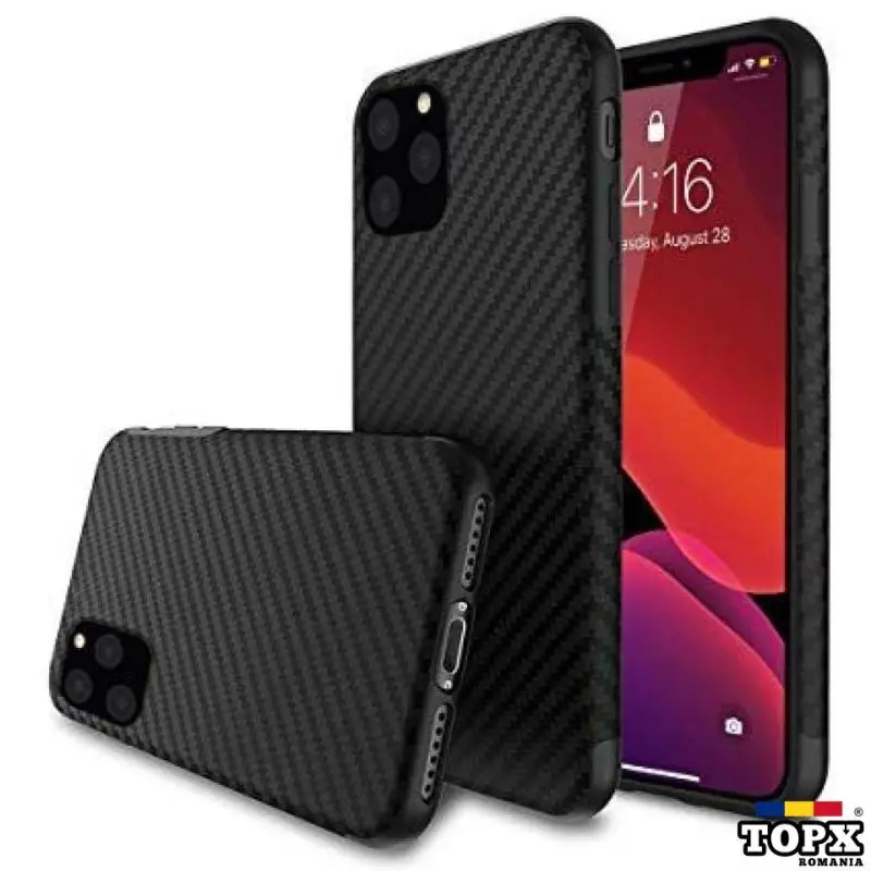 Husa iPhone 11 / iPhone 11 PRO /iPhone 11 PRO MAX din carbon tpu activ