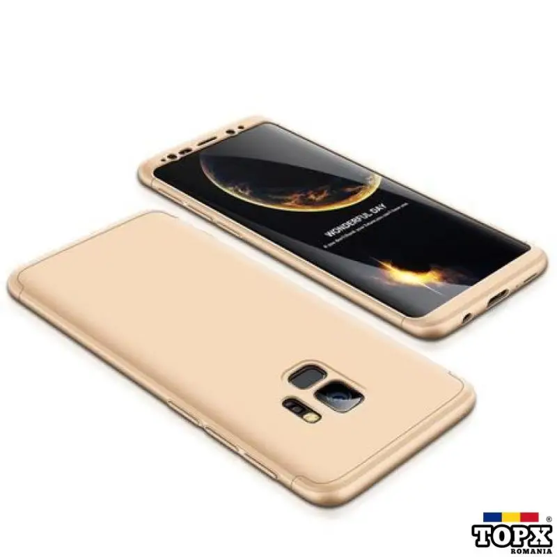 Husa Full cover GKK (fata + spate) pentru Samsung Galaxy S9  aurie