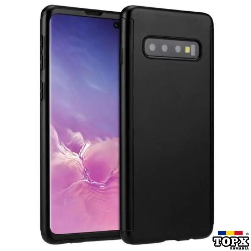 Husa Full Cover 360 (fata + spate) pentru Samsung Galaxy S10  Negru