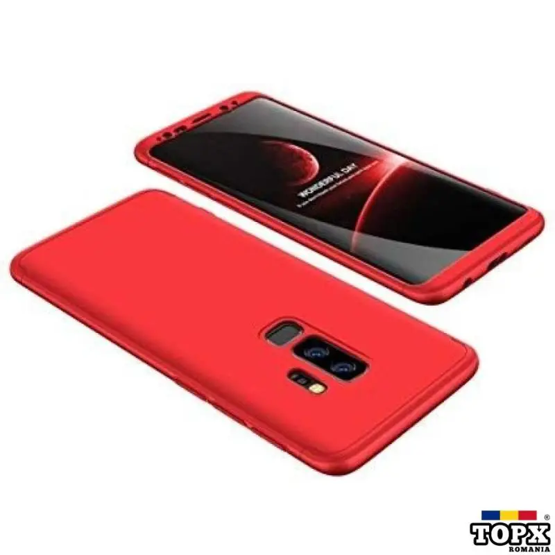 Husa Samsung Galaxy S9 Plus FullBody Elegance Luxury Rosu+folie gratis