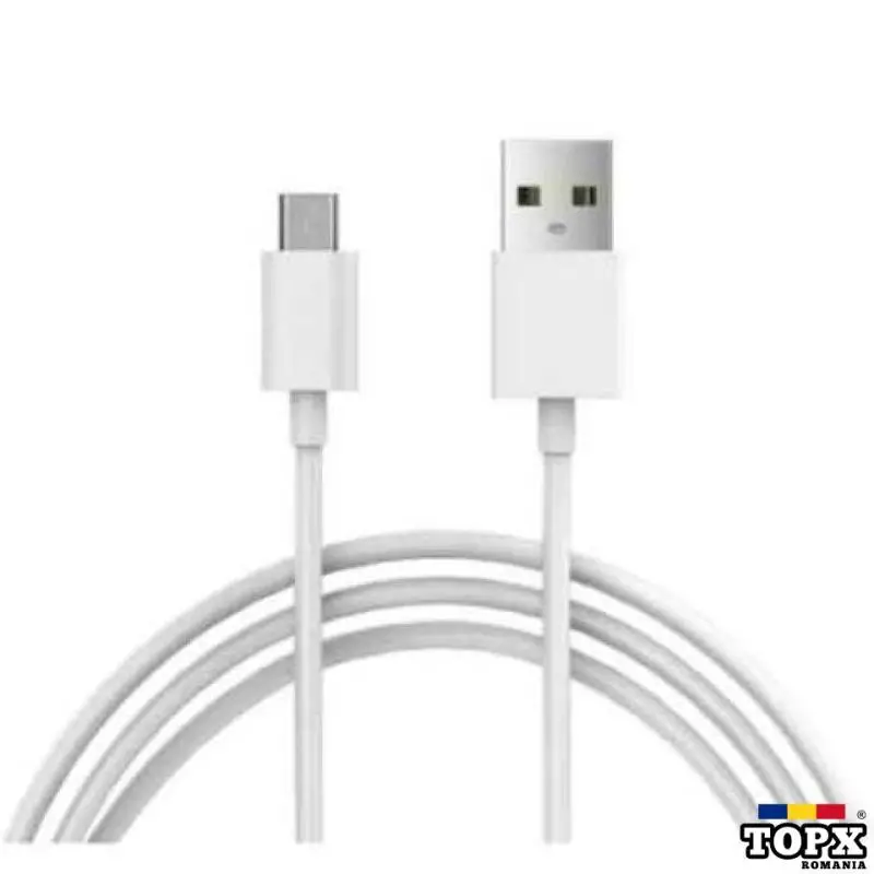 Cablu de date pentru telefon Samsung cu conector micro USB  1m  Alb
