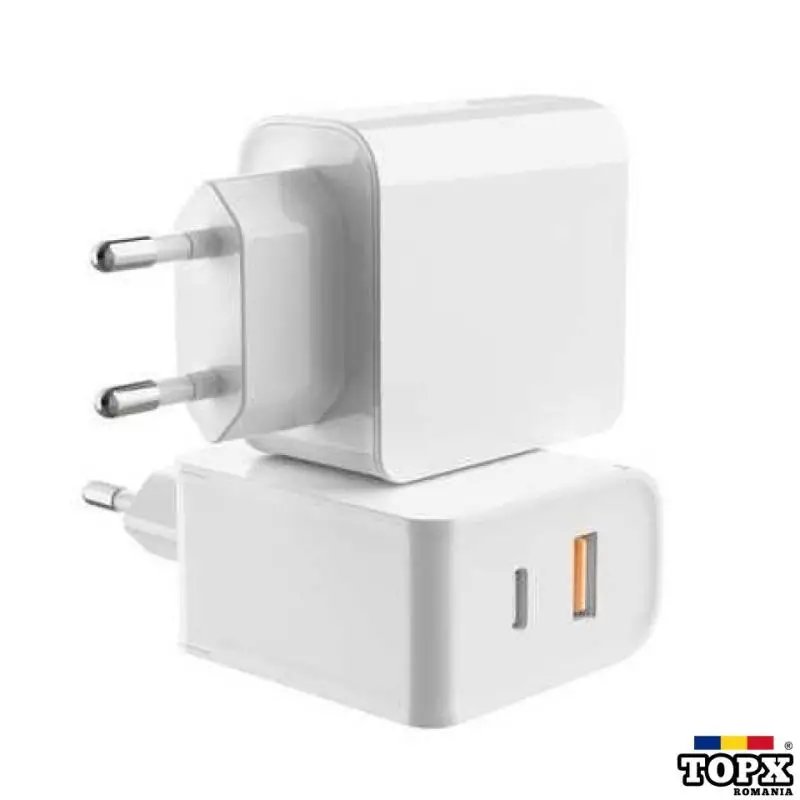 Incarcator rapid 18 W  USB PD Type-C  Cablu MicroUSB