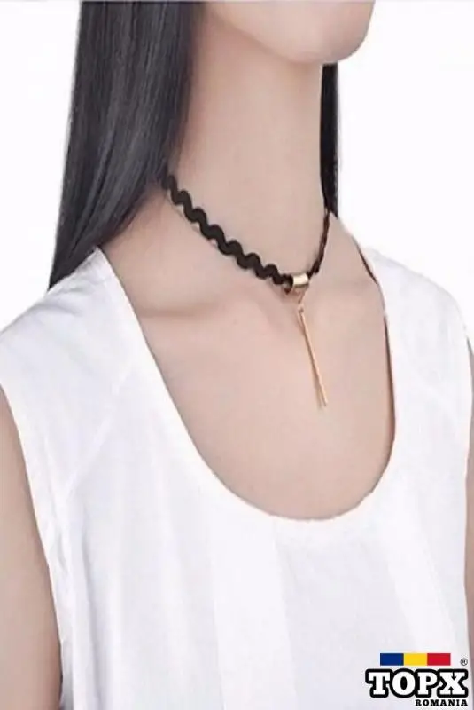 Choker Mystyle Fashion Black Duble - Black Delux