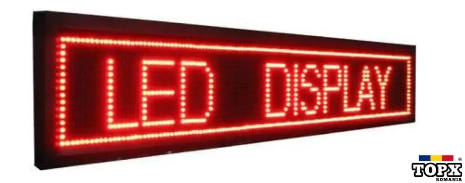 Panou Led de Exterior Programabil/Reclama Luminoasa 170cm x 40cm ROSU