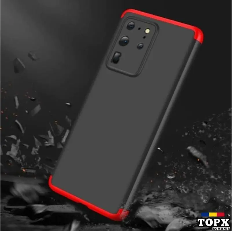 Husa Samsung Galaxy S20 Ultra  FullBody 360° 3in1 Negru-Rosu